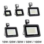 LED FloodLight PIR Motion Sensor Outdoor Led Spotlight 10W 20W 30W 50W 100W IP66 Waterproof Outdoor Garden Lighting Street Light LUXORIA