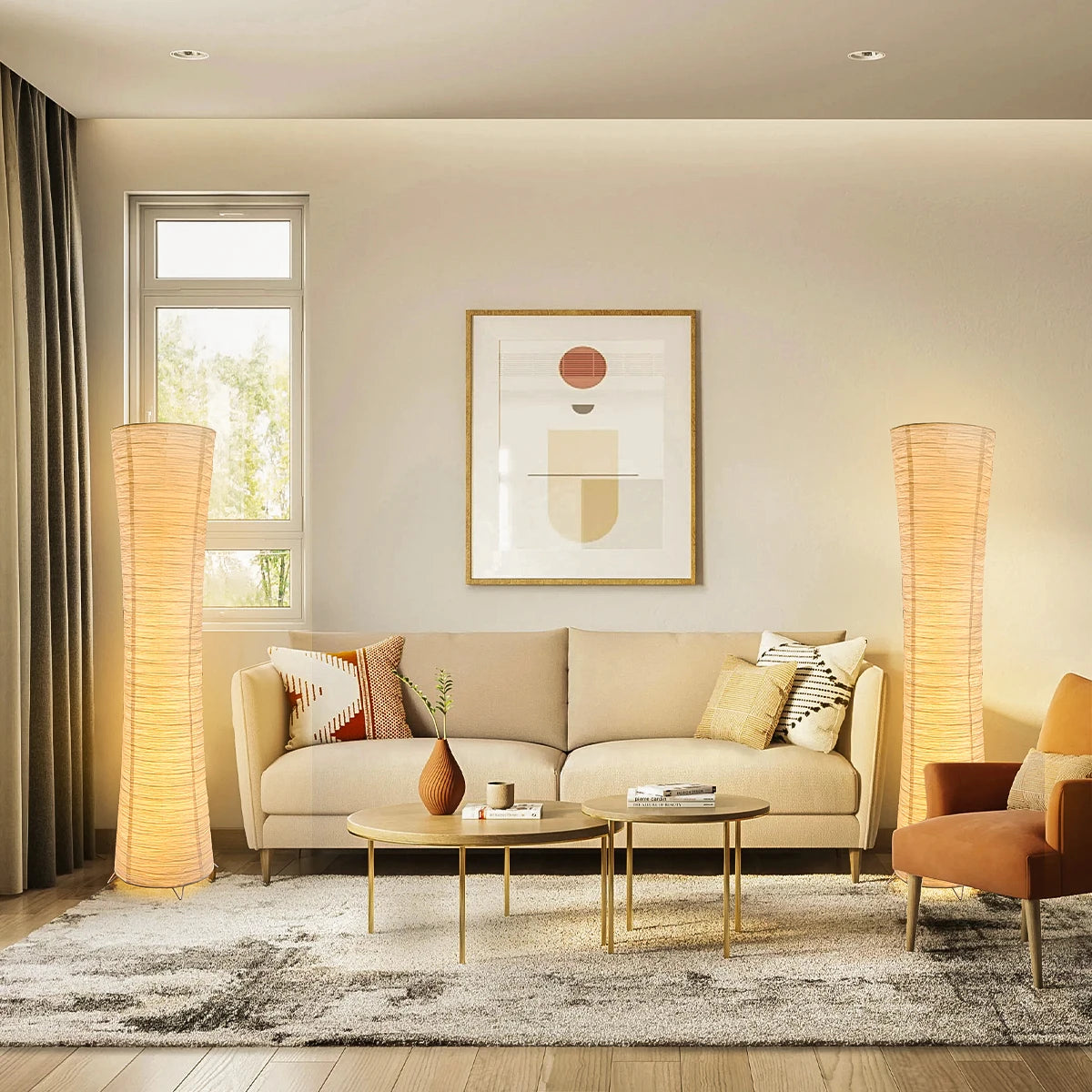 Lampadaire Minimaliste en Papier – Style Moderne et Élégant LUXORIA