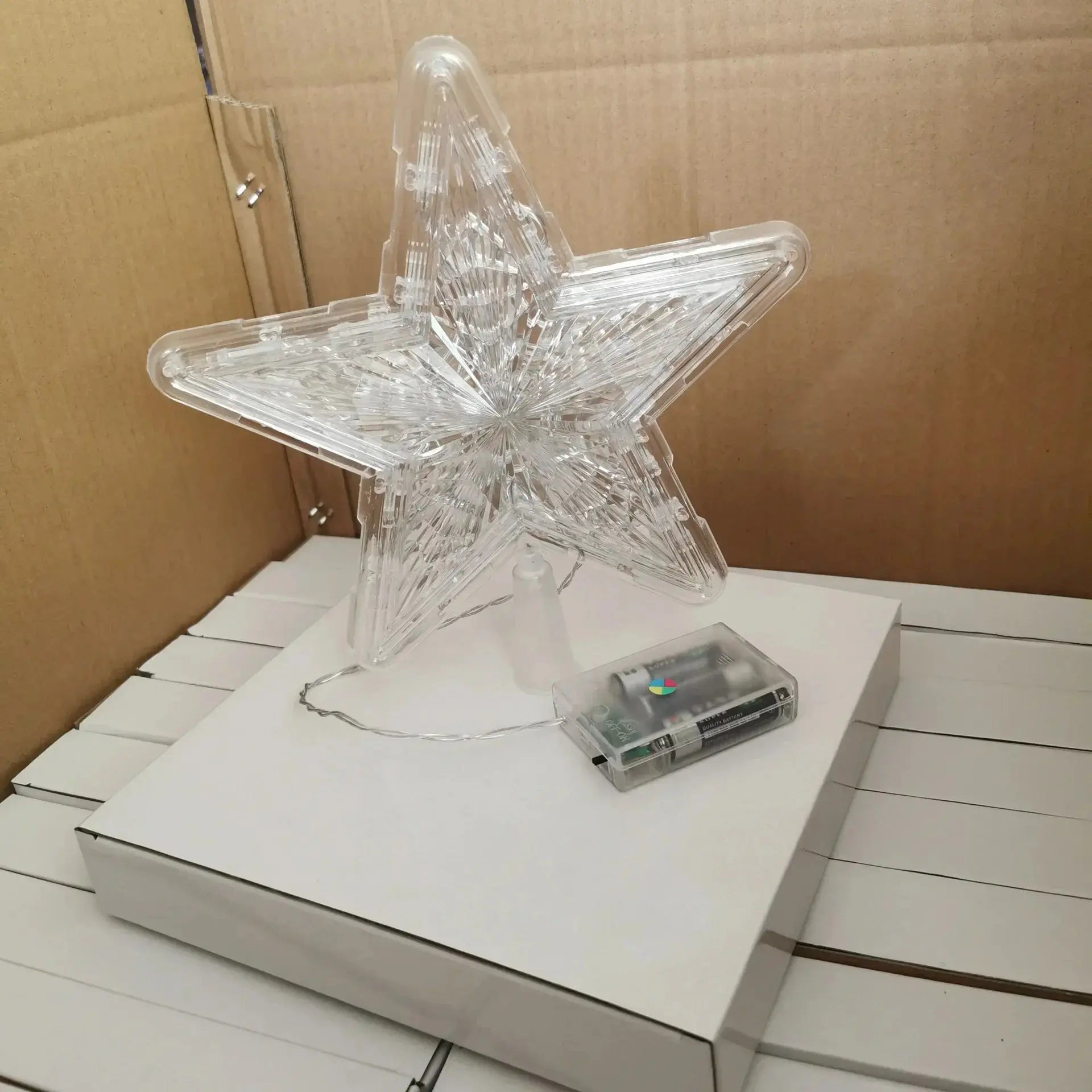 Étoile lumineuse LED pour sapin de Noël LUXORIA