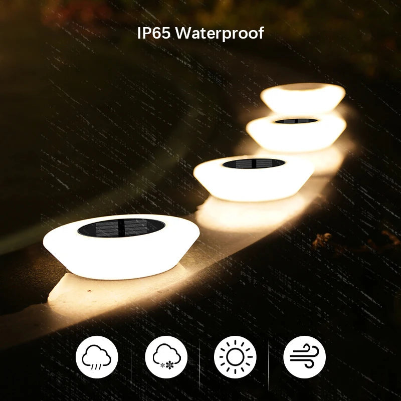 1/4PCS Solar Outdoor Lights 14LED Waterproof Lawn Lamp,360° Floor Lighting  for Garden Yard Driveway Patio Camping Summer Decor LUXORIA