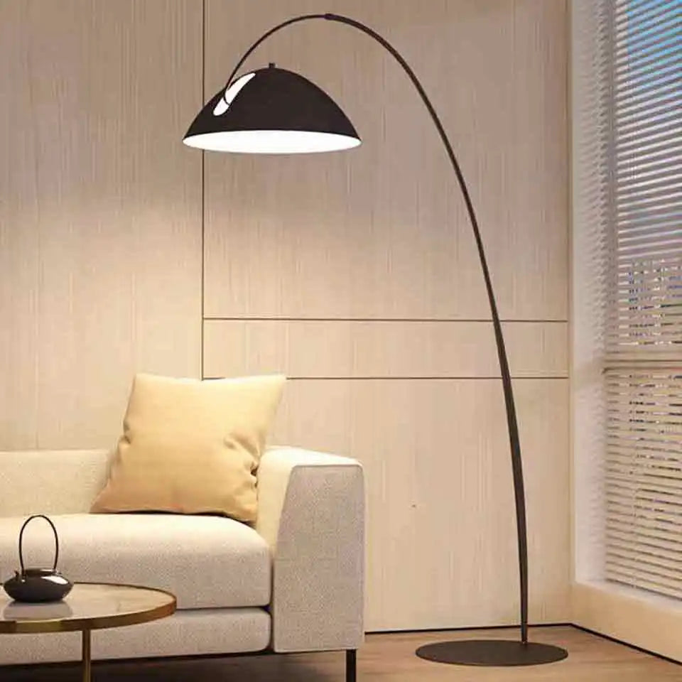 LED Light Modern Floor Lamp LED Fishing Lamp Tricolor Dimming Long Pole Vertical Nordic Standing Floor Lamp For Living Room Home LUXORIA