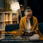 12W Fabric Floor Lamp Modern Standing Tall Lamp Foot  3 Color Temperature for Living Room Bedroom  Use Tall Lamp LUXORIA