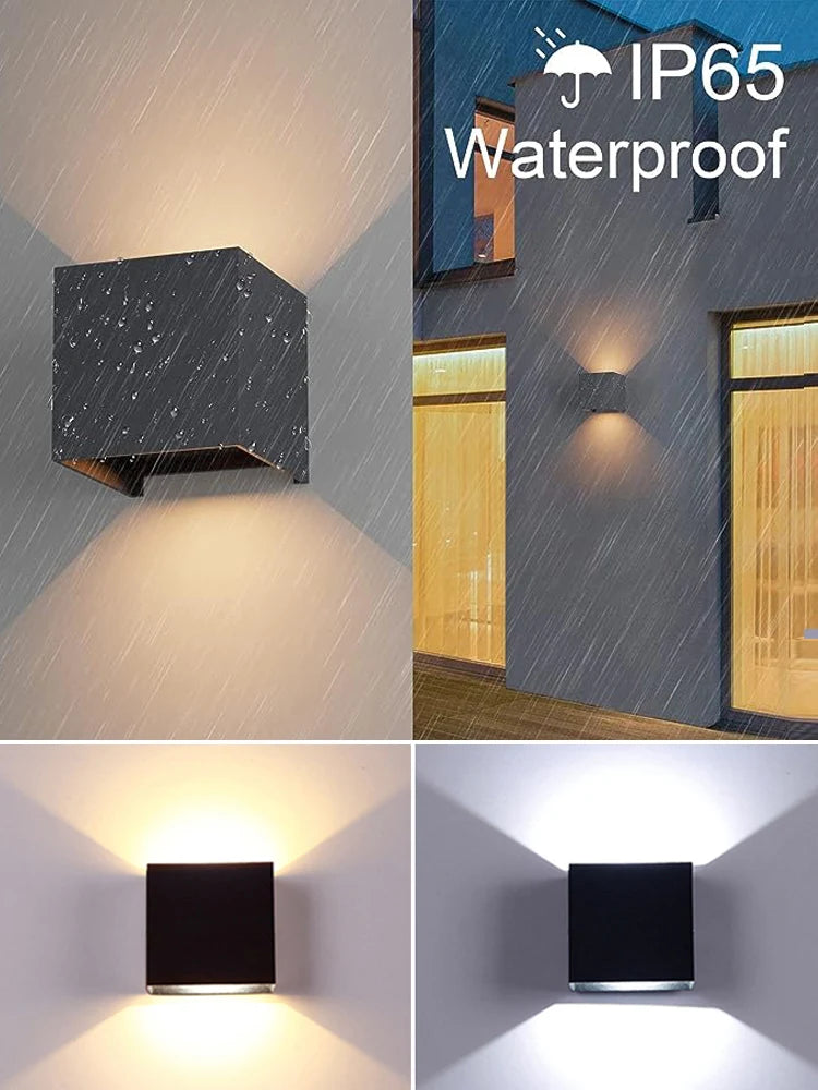 Éclairage mural LED Intérieur & Extérieur – Étanche IP65 – Éclairage Décoratif Up Down 9W - LUXORIA