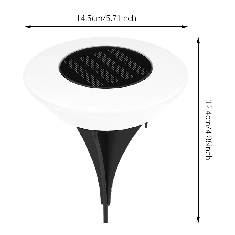 1/4PCS Solar Outdoor Lights 14LED Waterproof Lawn Lamp,360° Floor Lighting  for Garden Yard Driveway Patio Camping Summer Decor LUXORIA