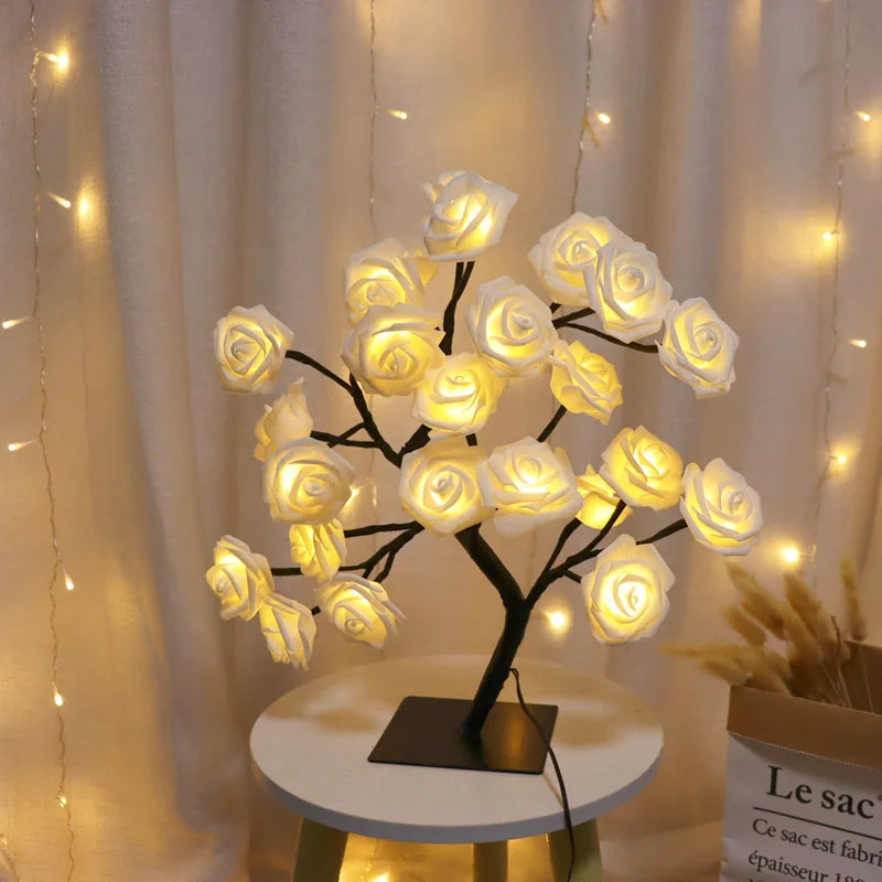 Lampe en forme d'arbre à roses LUXORIA