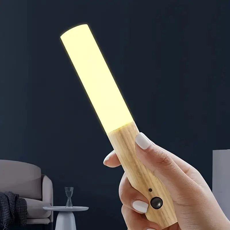 1pc Intelligent Human Body Induction Night Light, LED Rechargeable Corridor Cabinet Wall Light, Household Toilet Wall Induction LUXORIA