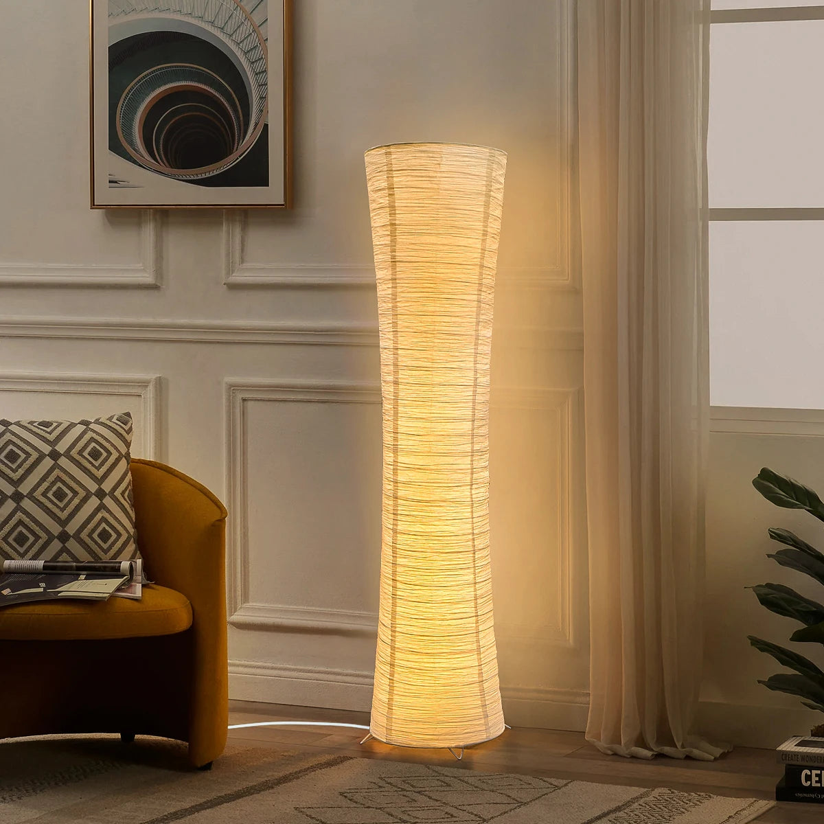 Lampadaire Minimaliste en Papier – Style Moderne et Élégant LUXORIA