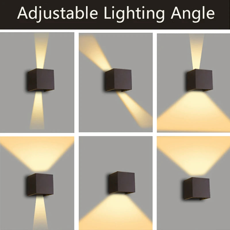 Éclairage mural LED Intérieur & Extérieur – Étanche IP65 – Éclairage Décoratif Up Down 9W - LUXORIA