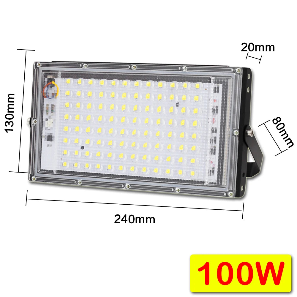50W 100W 150W Led Flood Light IP65 Waterproof AC 220V Outdoor Floodlight Spotlight LED Reflector Street Lamp Wall Flood Lights LUXORIA