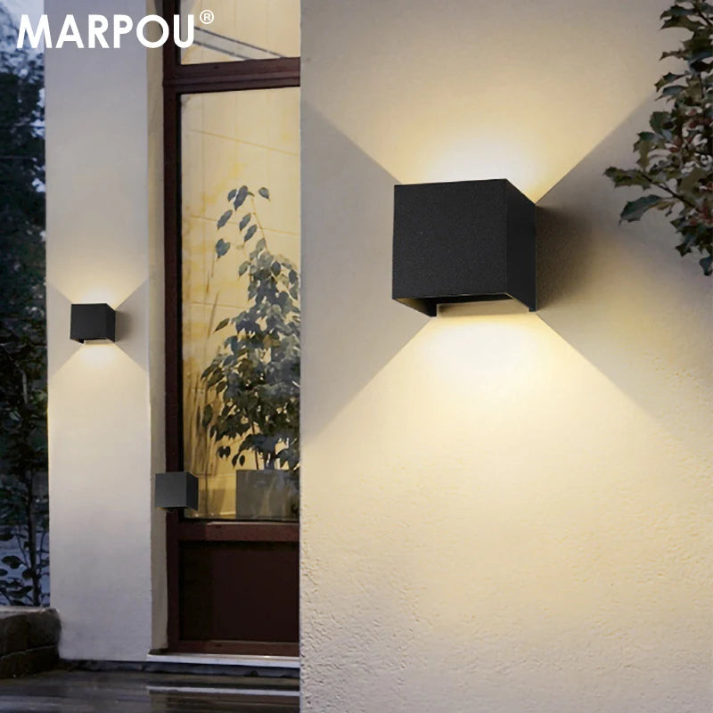 Éclairage mural LED Intérieur & Extérieur – Étanche IP65 – Éclairage Décoratif Up Down 9W - LUXORIA
