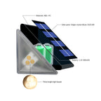 Outdoor Solar Step Lights, Warm White & RGB, IP67 Waterproof, Auto On, for Patio, Yard, Driveway, Porch Decoration LUXORIA