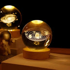 Veilleuse Cristal 3D Planète & Lune - LUXORIA