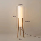 Nordic Retro Solid Wood Living Room Floor Lamp, Fabric Original Wood Floor Lamp, Room Decoration Lighting Floor Lamp LUXORIA