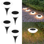 1/4PCS Solar Outdoor Lights 14LED Waterproof Lawn Lamp,360° Floor Lighting  for Garden Yard Driveway Patio Camping Summer Decor LUXORIA