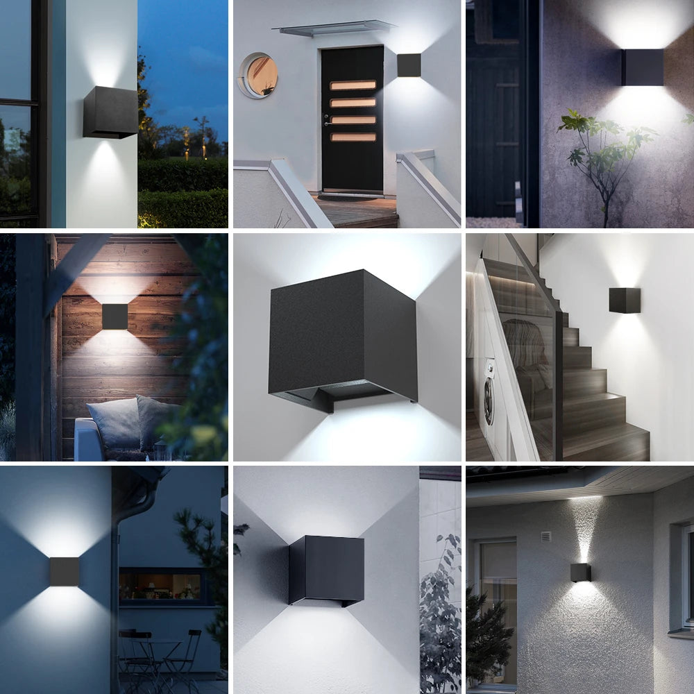 Éclairage mural LED Intérieur & Extérieur – Étanche IP65 – Éclairage Décoratif Up Down 9W - LUXORIA