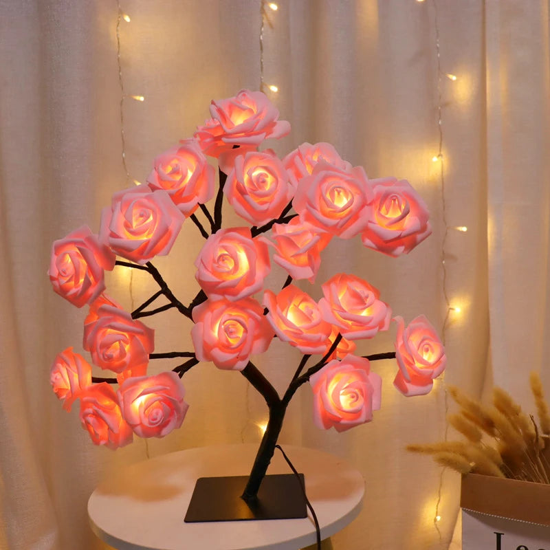 Lampe en forme d'arbre à roses LUXORIA