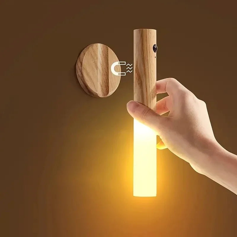 1pc Intelligent Human Body Induction Night Light, LED Rechargeable Corridor Cabinet Wall Light, Household Toilet Wall Induction LUXORIA
