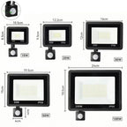 LED FloodLight PIR Motion Sensor Outdoor Led Spotlight 10W 20W 30W 50W 100W IP66 Waterproof Outdoor Garden Lighting Street Light LUXORIA