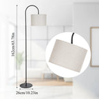 12W Fabric Floor Lamp Modern Standing Tall Lamp Foot  3 Color Temperature for Living Room Bedroom  Use Tall Lamp LUXORIA