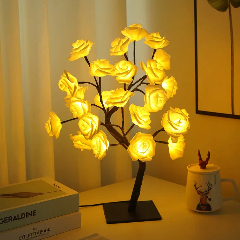 Lampe en forme d'arbre à roses LUXORIA