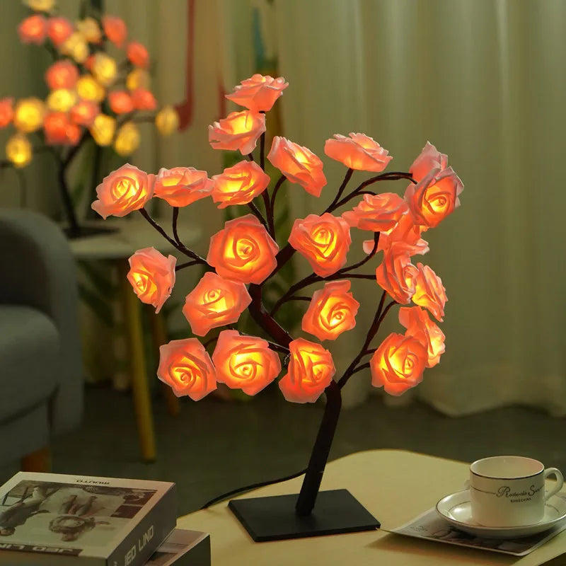 Lampe en forme d'arbre à roses LUXORIA