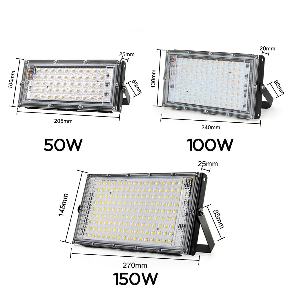50W 100W 150W Led Flood Light IP65 Waterproof AC 220V Outdoor Floodlight Spotlight LED Reflector Street Lamp Wall Flood Lights LUXORIA