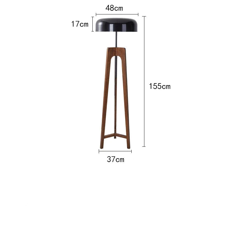 Solid Wood Floor Lamps Nordic Art Simple Modern Iron Lampshade Bedroom Living Room Decor Reading Restaurant Living Room Standin LUXORIA